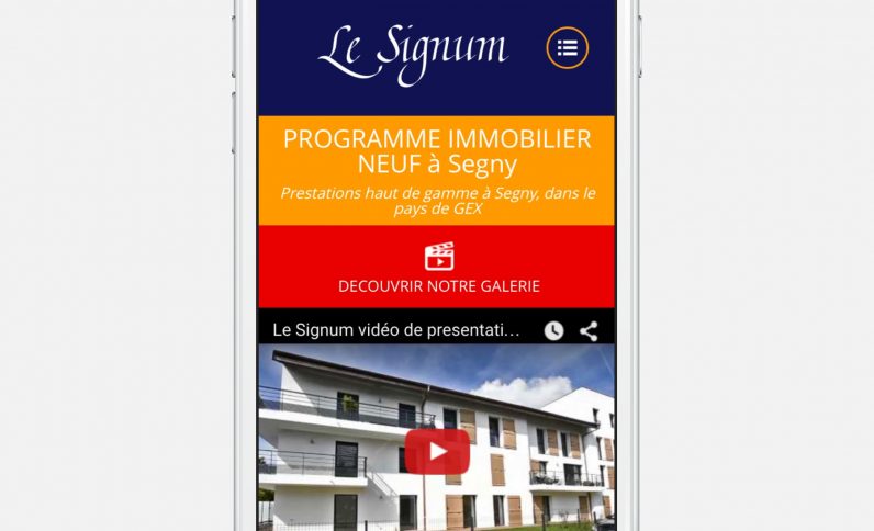 Galerie du projet : Le Signum Immobilier, Jean-Charles GIEN, création de sites Internet à Mâcon (71) et Lyon (69)